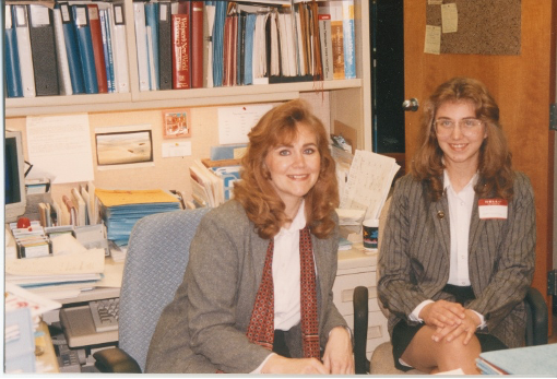 Mom on left and Liz 15 years old on the right on NIOSH Mother Daughter Day